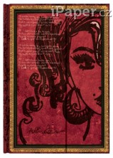 Paperblanks zápisník Amy Winehouse, Tears Dry 2558-0 midi linkovaný