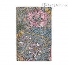 Diář Paperblanks 2026 Morris Pink Honeysuckle Flexis maxi horizontální FE0849-2
