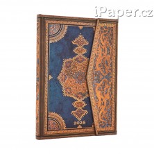 Diář Paperblanks 2026 Safavid Indigo midi vertikální DE0772-3