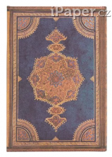 Paperblanks diář 2024 Safavid Indigo mini horizontální DE0424-0