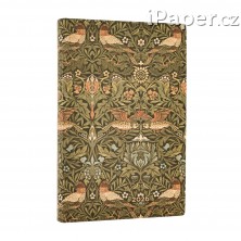 Diář Paperblanks 2026 Morris Birds Flexis mini horizontální FE0832-4