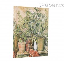 Diář Paperblanks 2026 Cezanne’s Terracotta Pots and Flowers mini verso DE0740-2