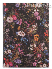 Paperblanks diář 2024 Floralia Flexis midi denní FE0520-9