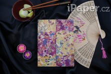Diář Paperblanks 2026 Kara-ori Pink slim horizontální DE0748-8