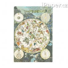 Paperblanks zápisník Celestial Planisphere Flexis mini linkovaný 5618-8