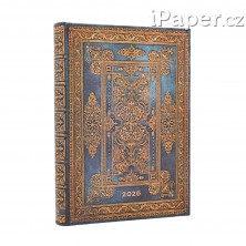 Diář Paperblanks 2026 Blue Luxe maxi vertikální DE0790-7
