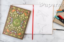 Diář Paperblanks 2026 Poetry in Bloom midi horizontální DE0760-0