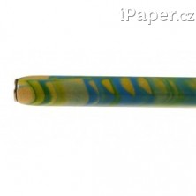 Dřevěná násadka na pero - žluto-zelená 