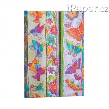 Paperblanks zápisník Hummingbirds & Flutterbyes midi linkovaný 7246-1