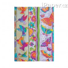 Paperblanks zápisník Hummingbirds & Flutterbyes midi linkovaný 7246-1