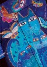 Paperblanks - Paperblanks zápisník Blue Cats & Butterflies 397-8 midi linkovaný